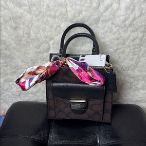 Coach klare Black and Brown Mini Bag
